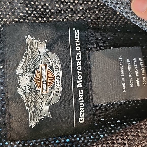 Harley-Davidson Mesh Black and Gray Men's Wille G Skull Riding Biker Jacket 2XL - Picture 2 of 7